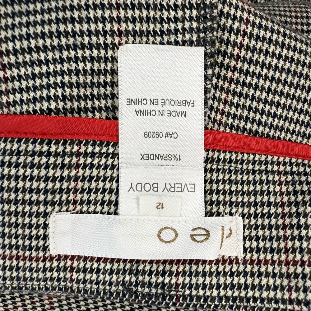 Cleo trousers, pants, houndstooth, black cream, white red Checkered Pants - Picture 9 of 12
